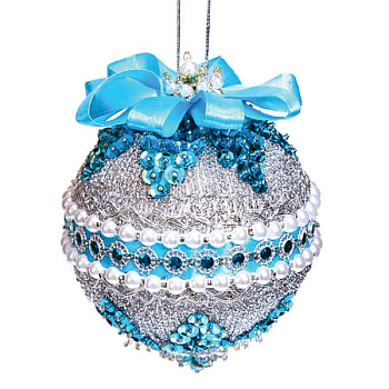 Шар новогодний из пайеток 'Снежная королева'