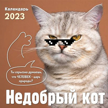 Недобрый кот. Календарь настенный на 2023 год Недобрый кот. Календарь настенный на 2023 год