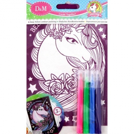 Животные. Птицы. Растения, книга Бархатная раскраска 'Единорог' заказать