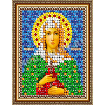 «Светлица» набор для вышивания бисером 8703Л «Св. Мца Валентина» бисер Чехия 6x7,5 см