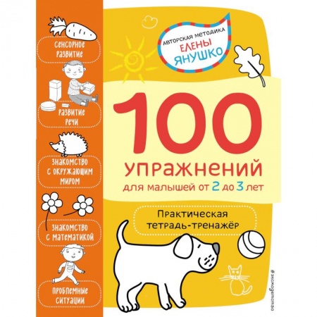 Развитие общих способностей, книга 2+ 100 упражнений для малышей от 2 до 3 лет. Практическая тетрадь-тренажёр заказать