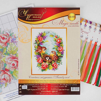 Набор для вышивания крестом «Семейное гнёздышко» 19x25 см