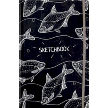 Скетчбук 'Белые рыбы', А5 Скетчбук 'Белые рыбы', А5