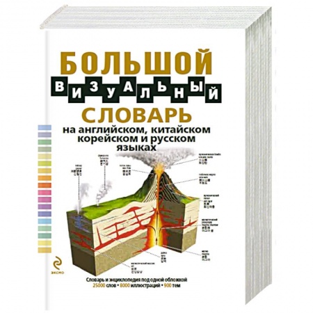 Книги, книга Большой визуальный словарь на английском, китайском, корейском и русском языках заказать