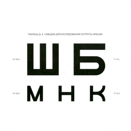 Диагностика. Методы и виды, книга Таблица Д.А. Сивцева для исследования остроты зрения заказать