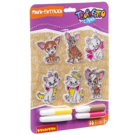 Поделки, мастерилки, книга Украшения. Домашние питомцы. Витраж. 6шт. ВВ3432 заказать