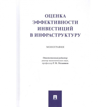 Общая экономика, книга Оценка эффективности инвестиций в инфраструктуру. Монография заказать