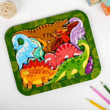 Зоопазл «Динозавры», 25 см x 20 см