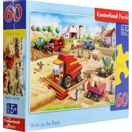 Активные игры дома и на улице, книга Puzzle-60 MIDI В-066278 Работы на ферме заказать